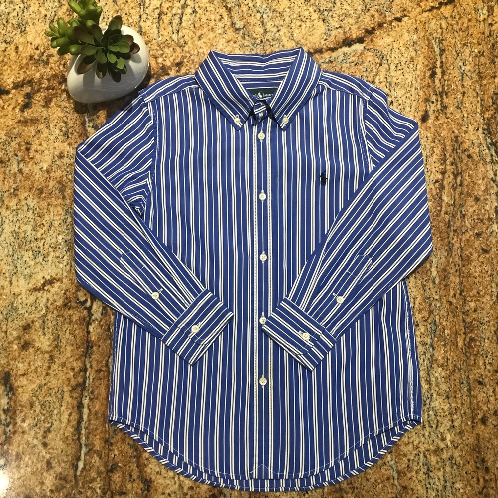 Ralph Lauren - boys stripped dress shirt size 6